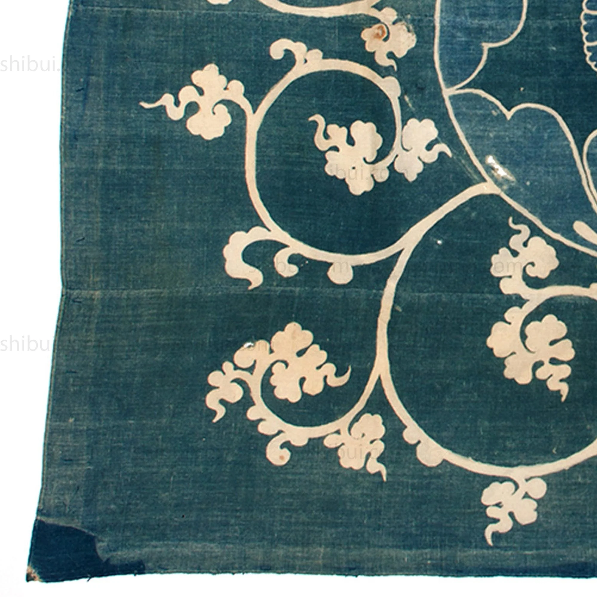 Antique Japanese Indigo Dyed Cotton Tsutsugaki Furoshiki - Image 6