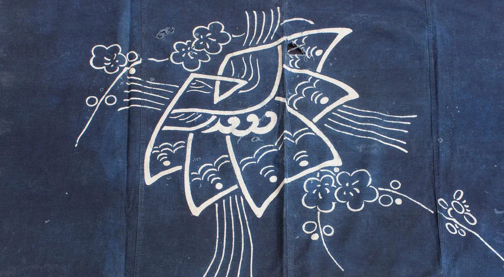 Tsutsugaki Furoshiki with Floral Motif - Image 3
