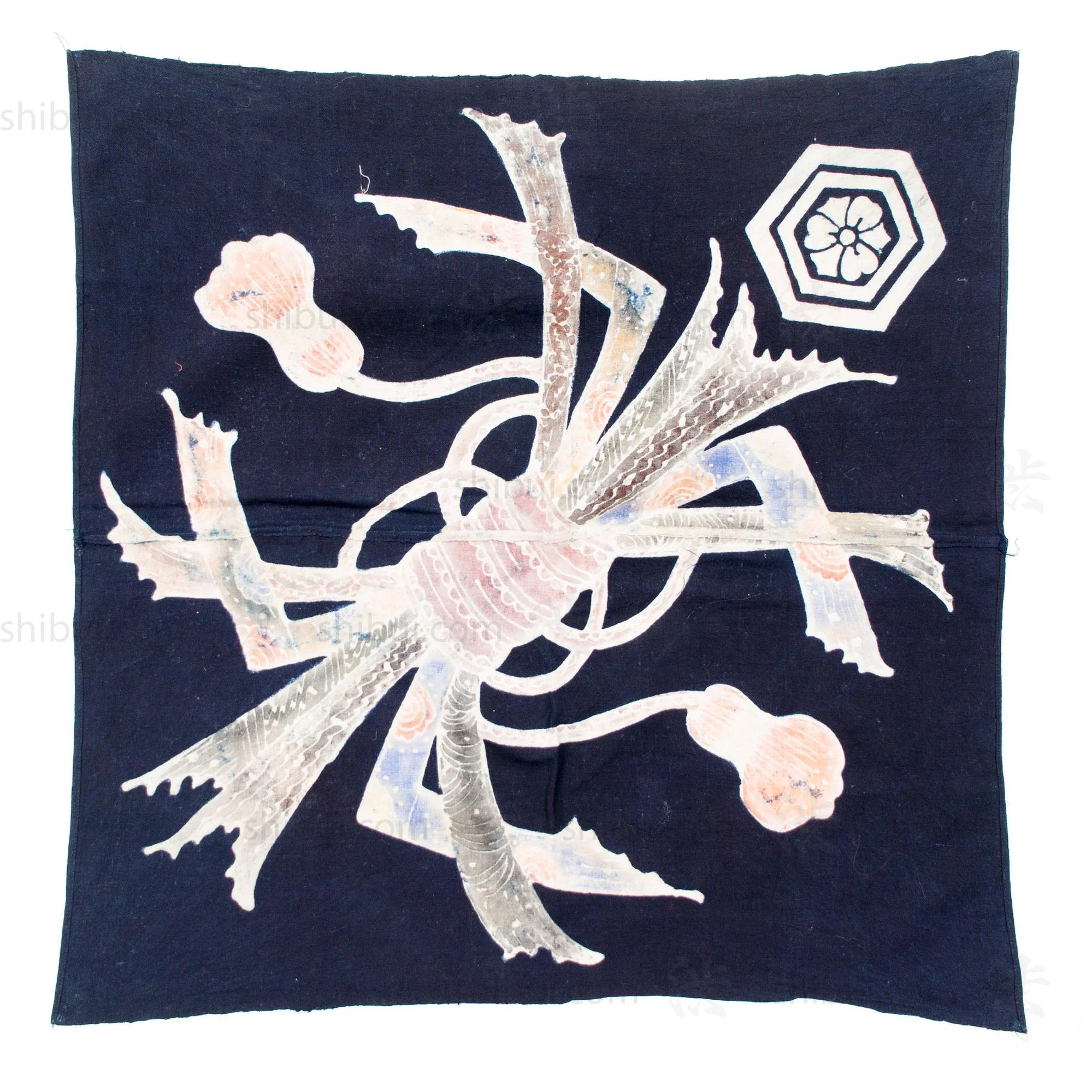 Tsutsugaki Furoshiki with Noshi Pattern - Image 8