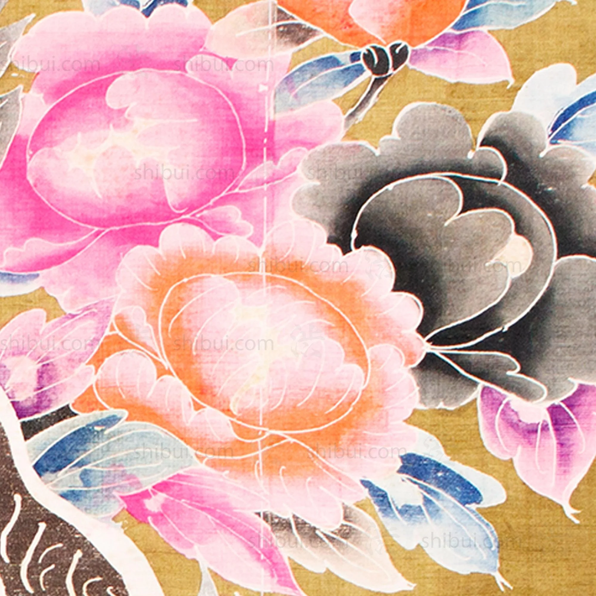 Silk Shishi Lion Dog Tsutsugaki Futon Cover | Japanese Antique Futonji - Image 4