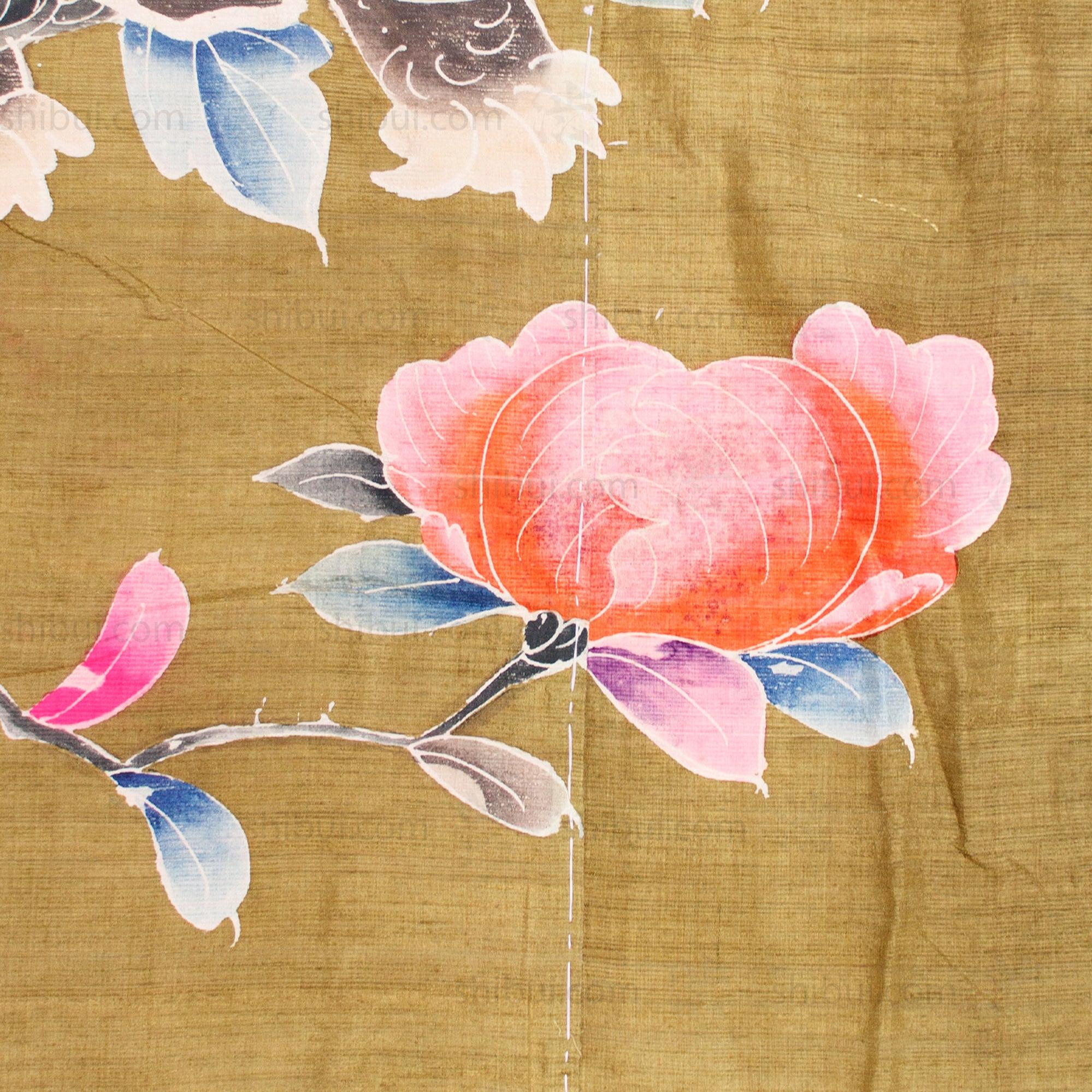 Silk Shishi Lion Dog Tsutsugaki Futon Cover | Japanese Antique Futonji - Image 6
