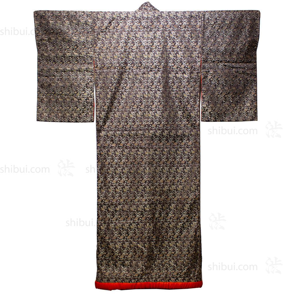 Brocade Uchikake black/gold w/red lining - Image 6