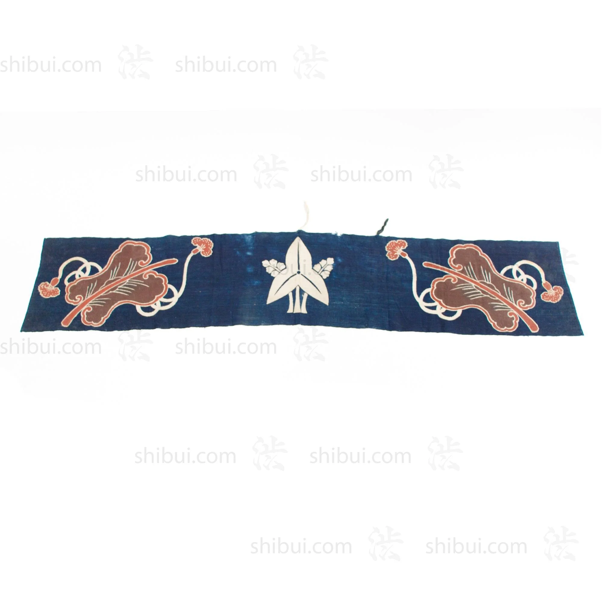 Umagake | Festival Horse Banner with Sawagata Crest and Gunbai | Japanese Indigo - Image 2