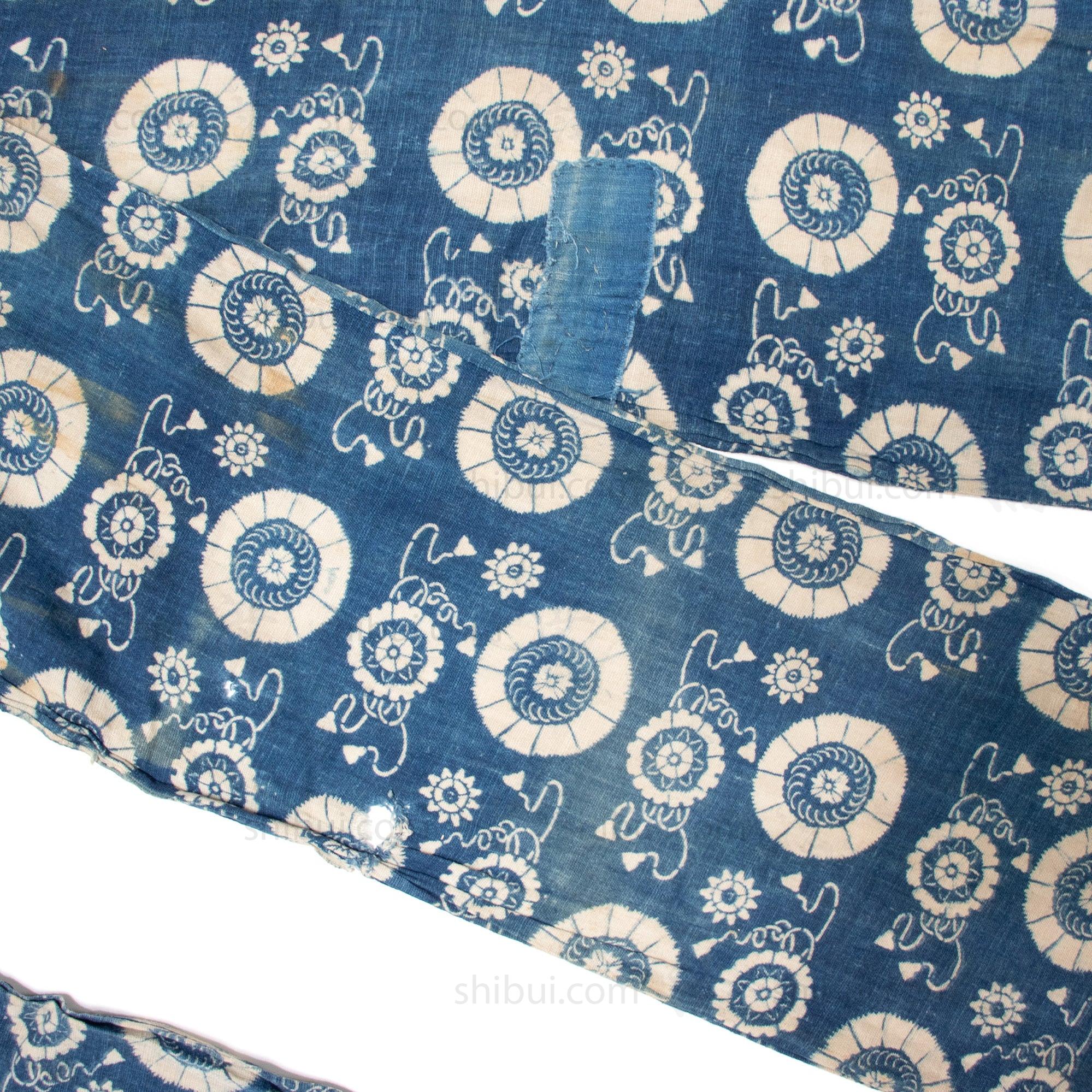 Umagake - Long Japanese Katazome Indigo Cotton Horse Wrapper - Image 2