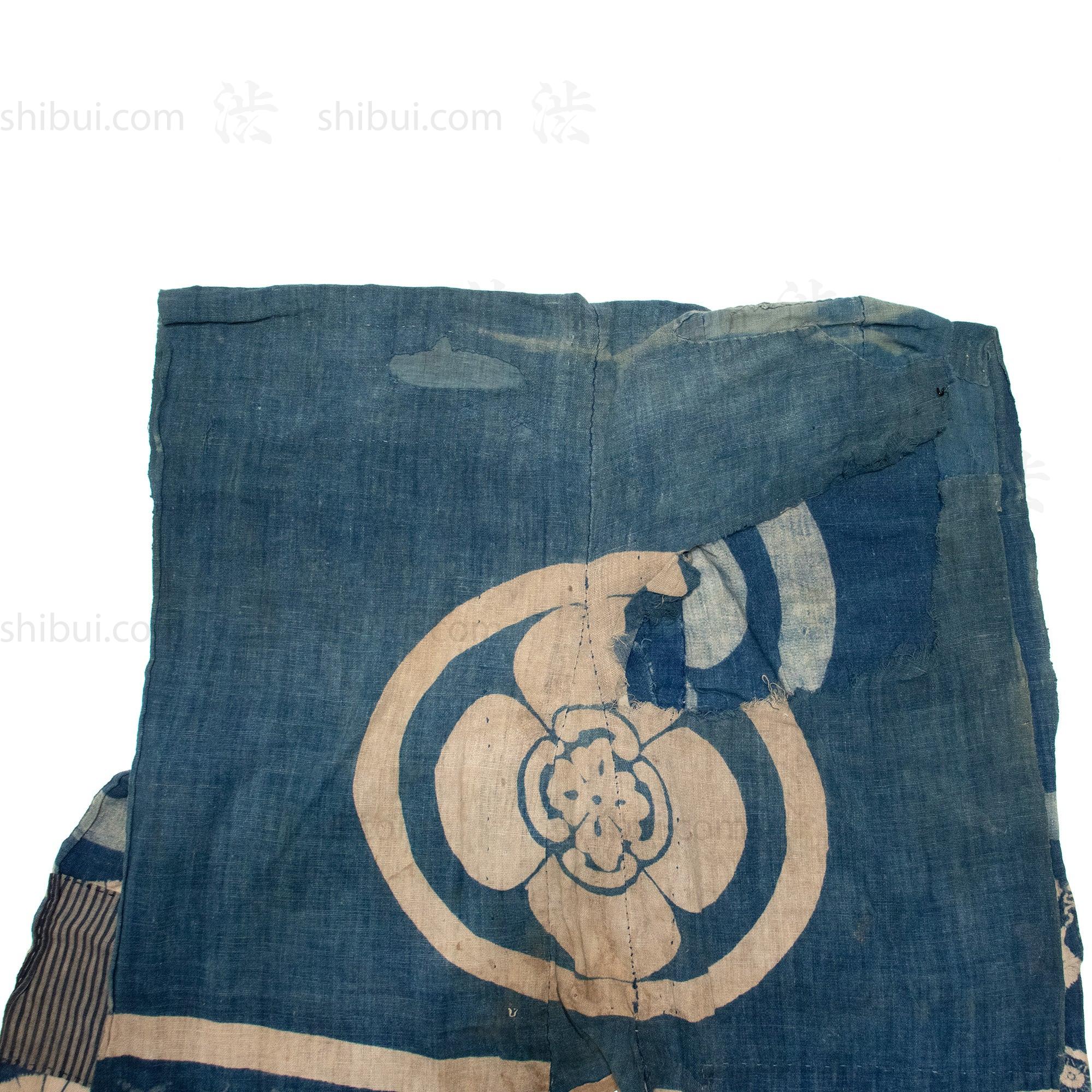 Umagake - Long Japanese Katazome Indigo Cotton Horse Wrapper - Image 4