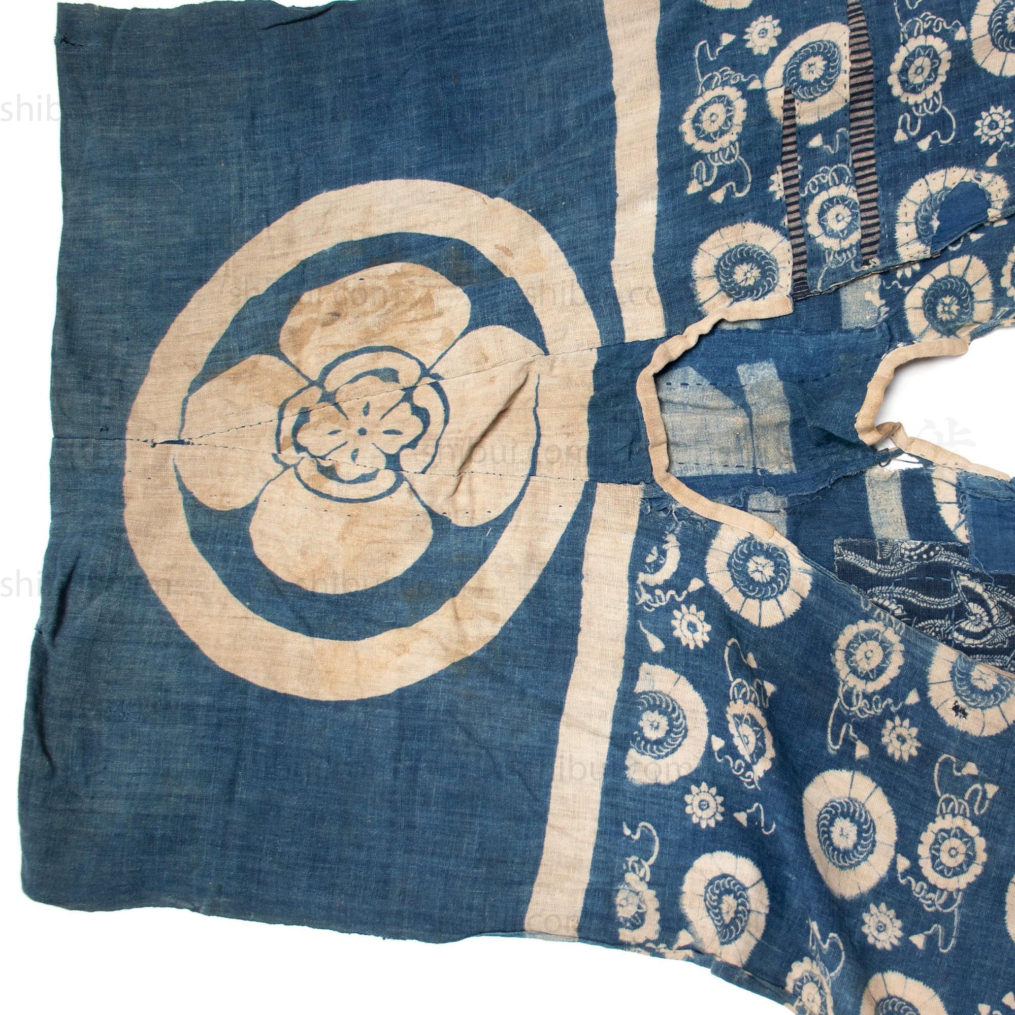 Umagake - Long Japanese Katazome Indigo Cotton Horse Wrapper - Image 6