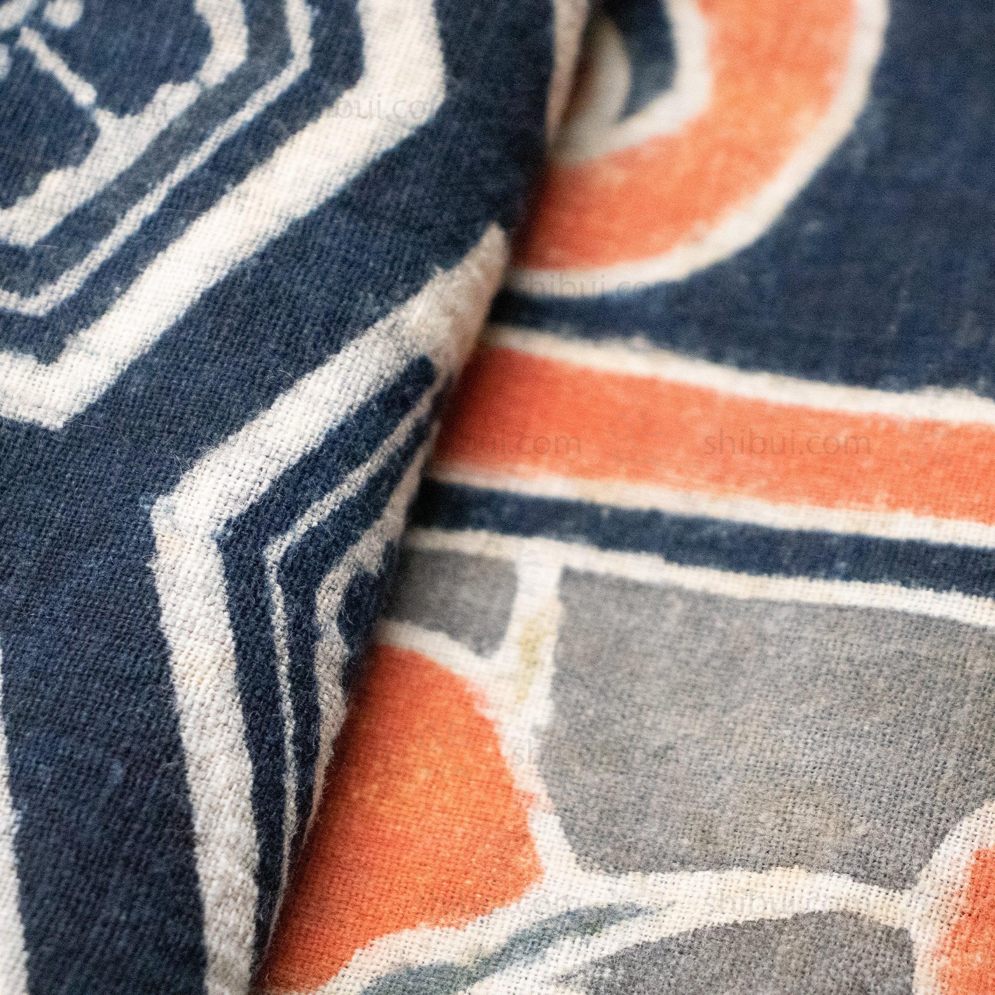 Umagake - Long Japanese Tsutsugaki Indigo Cotton Horse Wrapper - Image 5