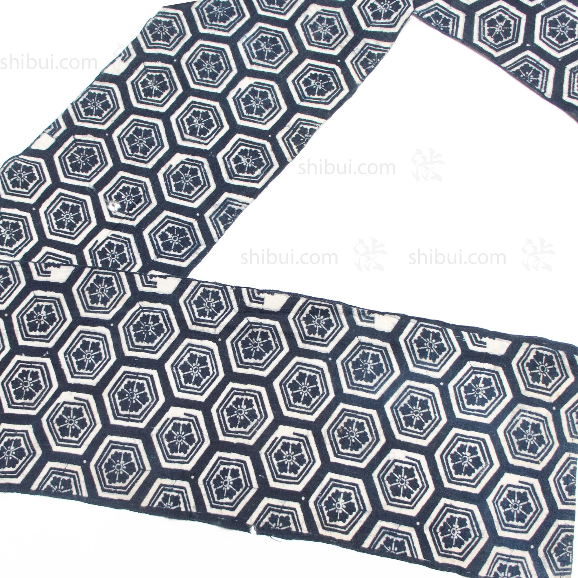 Umagake - Long Japanese Tsutsugaki Indigo Cotton Horse Wrapper - Image 7