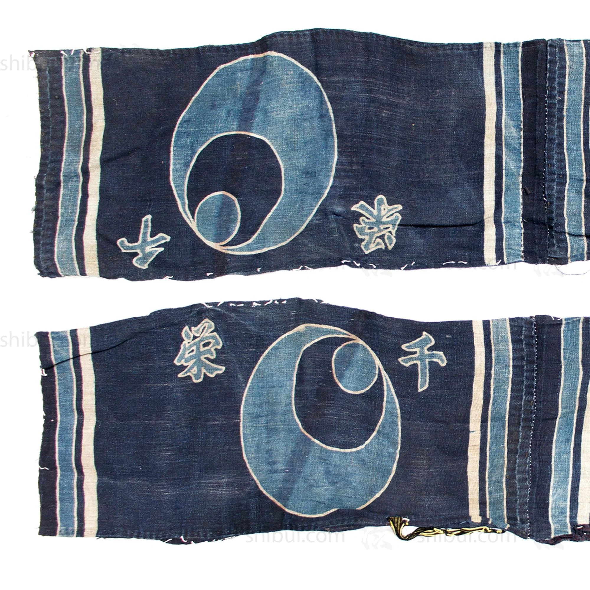Indigo Hemp Ramie Umagake Panels | Japanese Indigo - Image 3