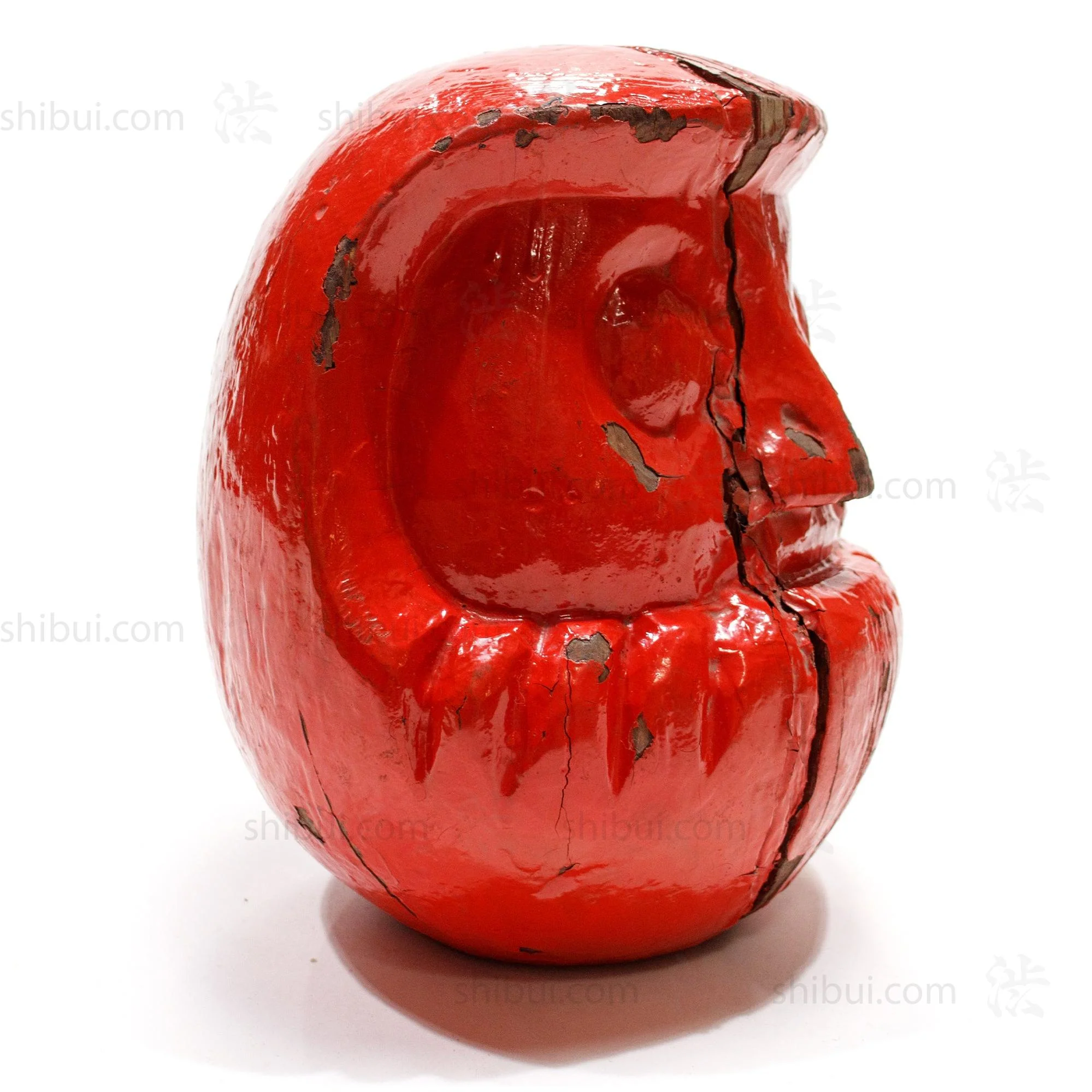 Antique Lacquered Wood Daruma Mold - Image 2