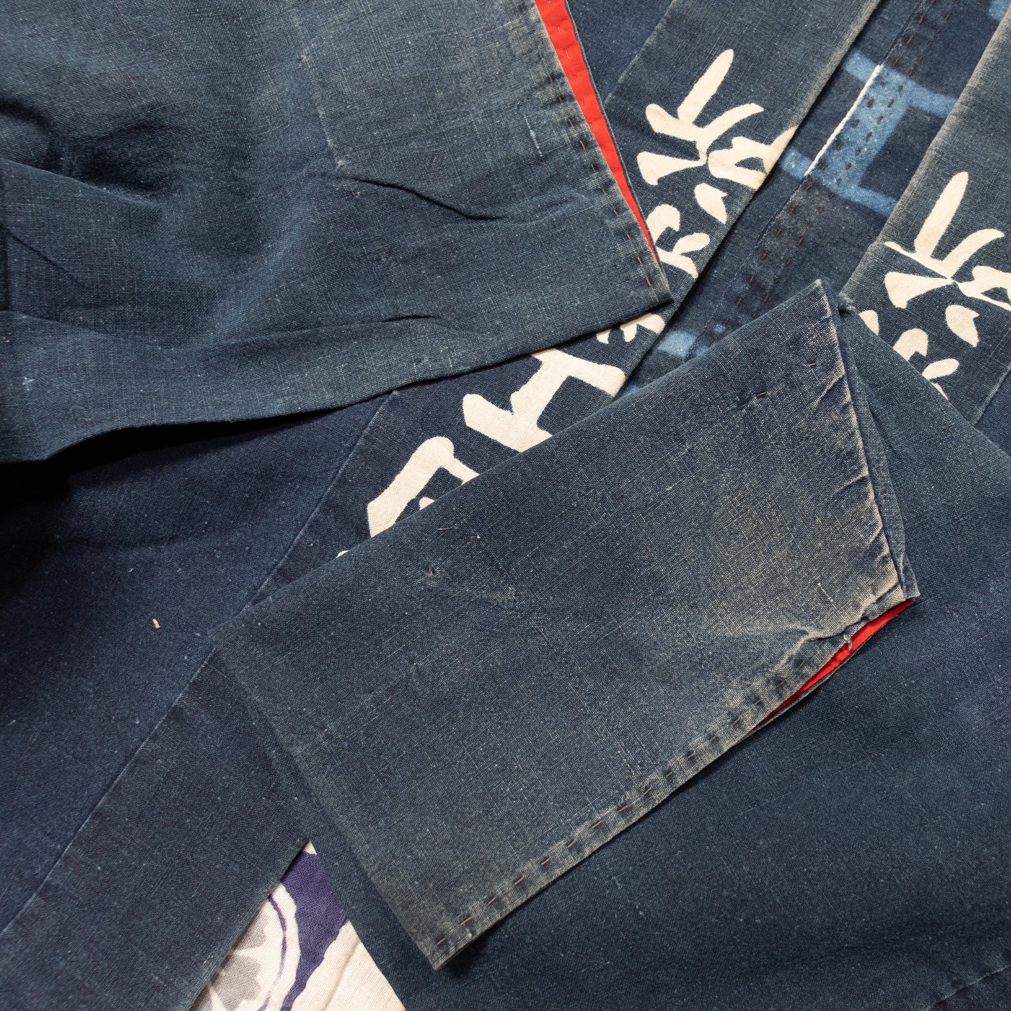 Happi Coat with Wheel Motif and Pockets | Indigo Dyed Cotton - Image 6