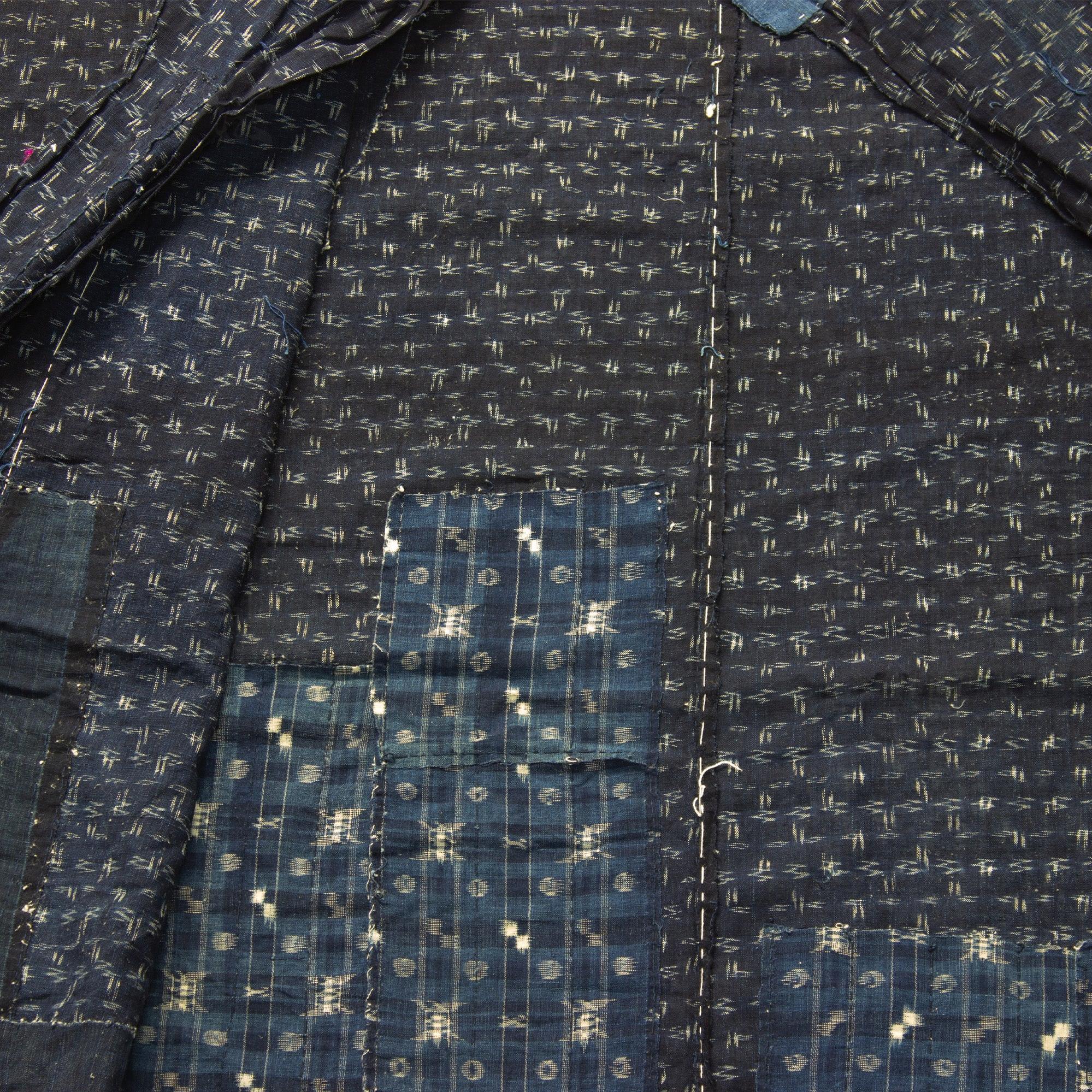 Vintage Japanese Indigo Kasuri Cotton Yogi - Image 2