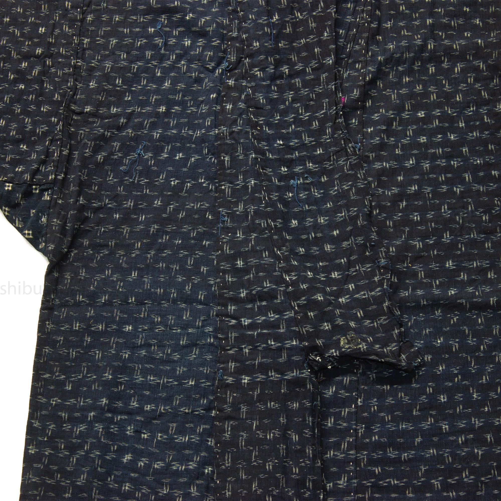 Vintage Japanese Indigo Kasuri Cotton Yogi - Image 3