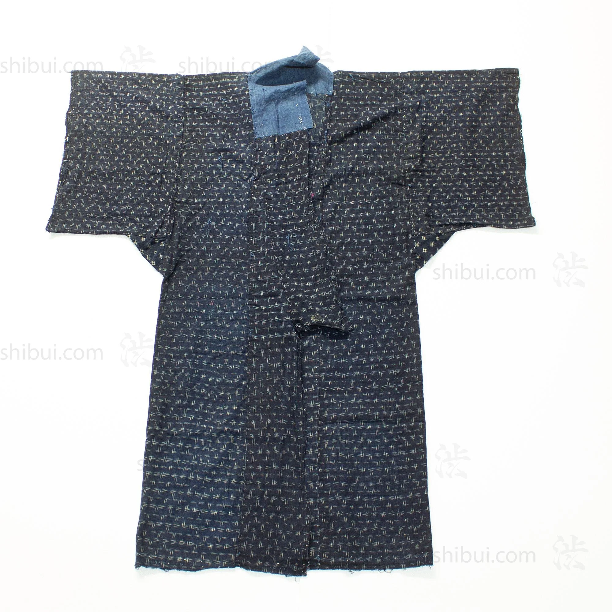 Vintage Japanese Indigo Kasuri Cotton Yogi - Image 4