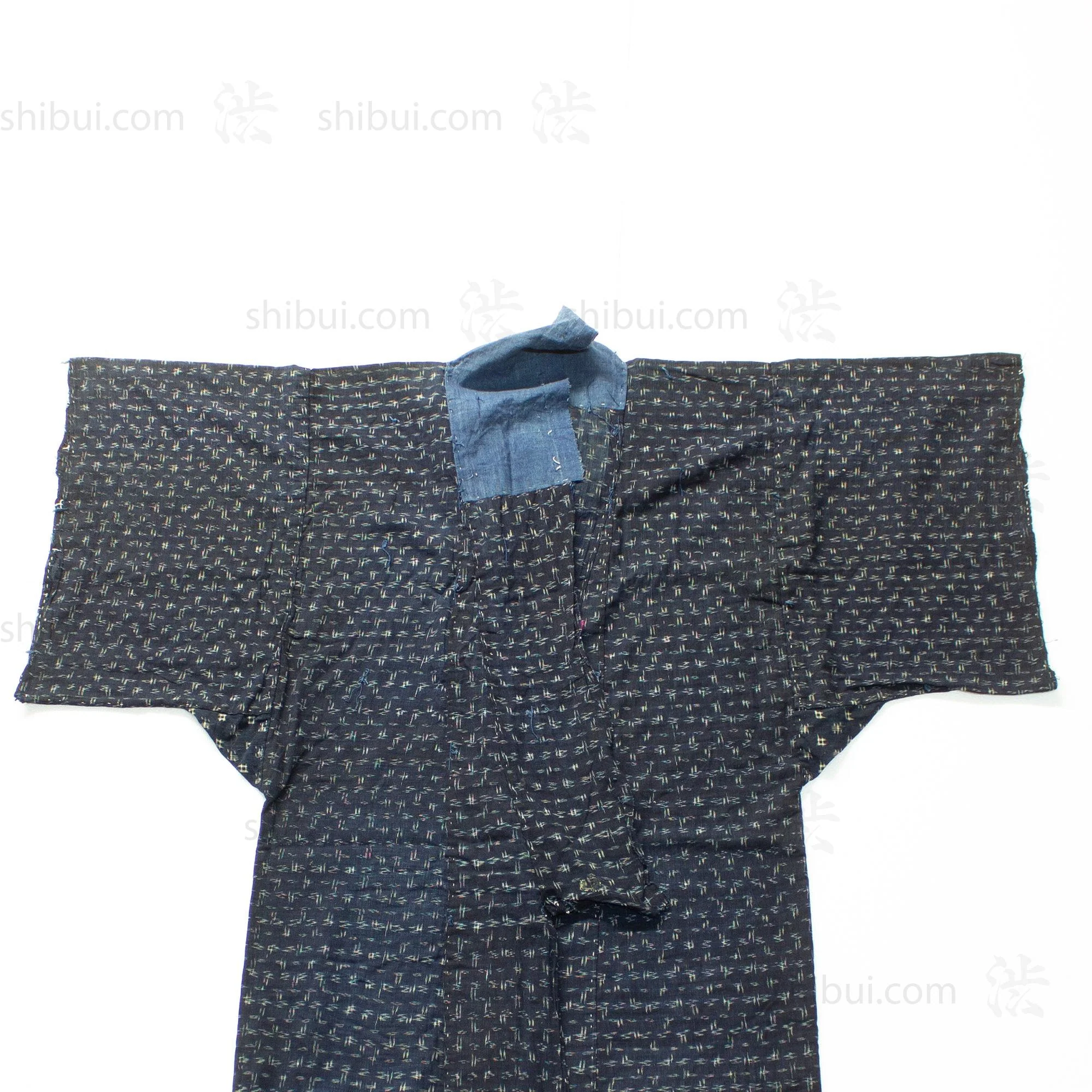 Vintage Japanese Indigo Kasuri Cotton Yogi - Image 5