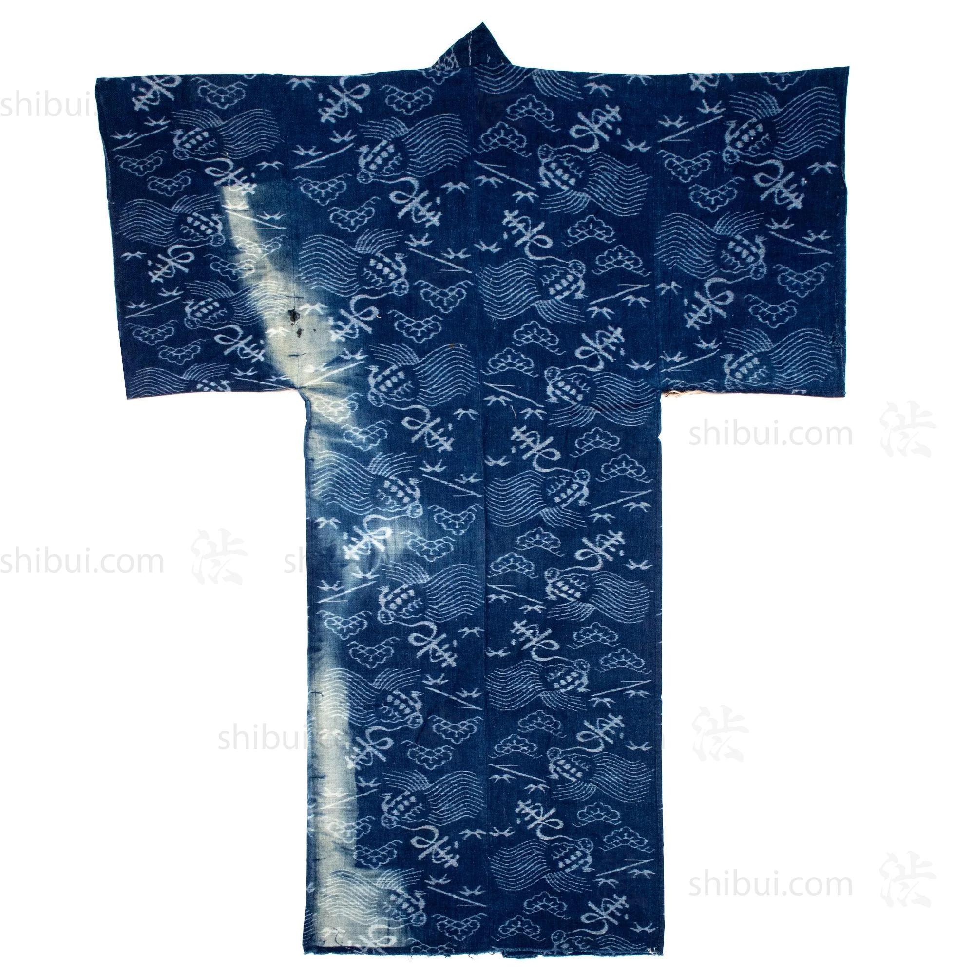 Vintage Japanese Indigo Kasuri Cotton Yogi Shell - Image 2