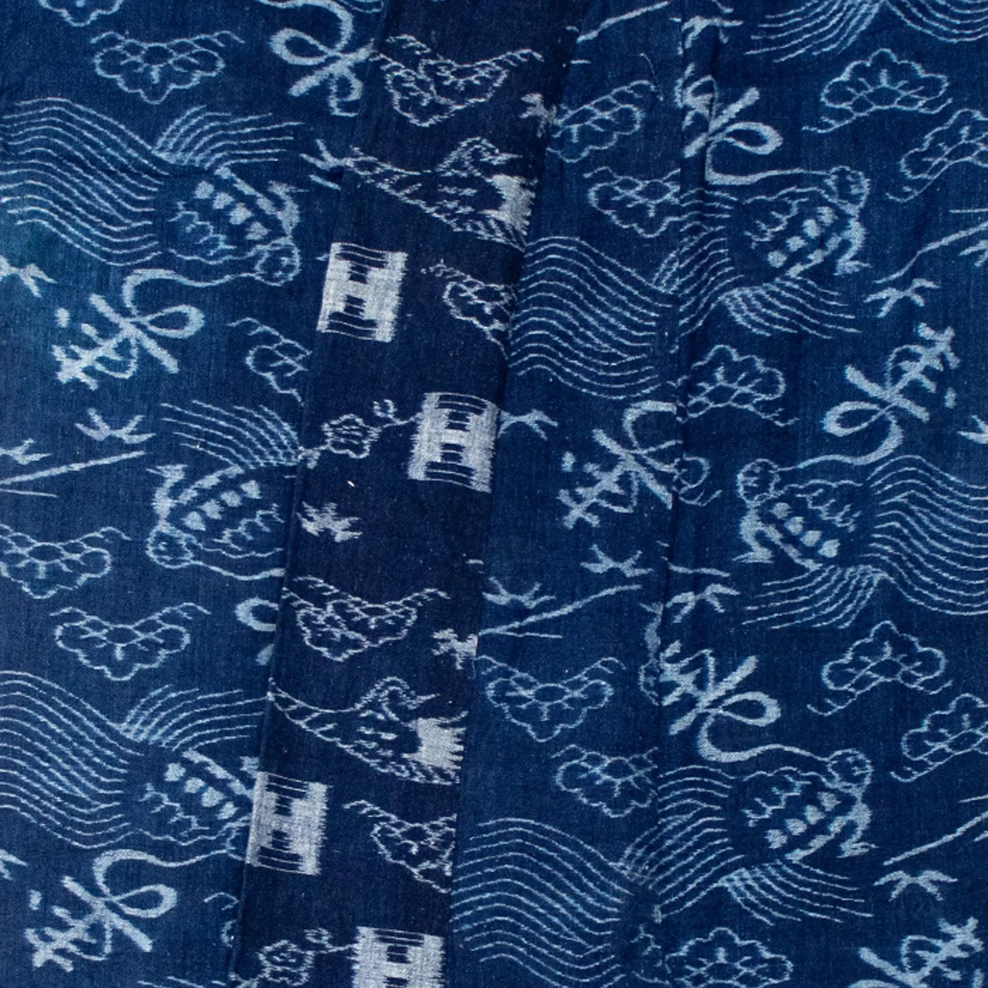 Vintage Japanese Indigo Kasuri Cotton Yogi Shell - Image 4