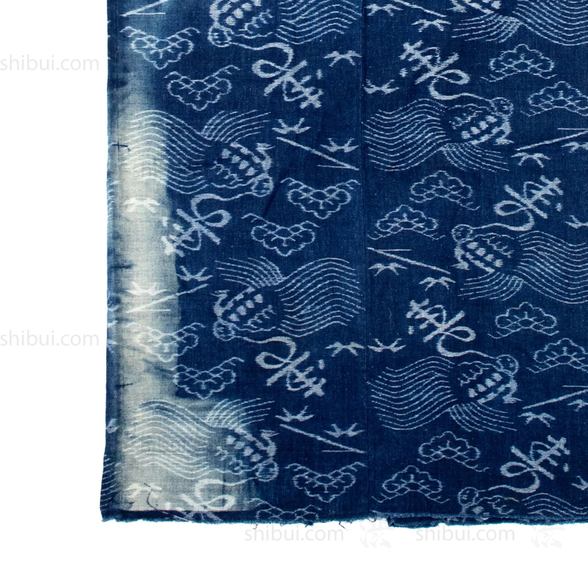 Vintage Japanese Indigo Kasuri Cotton Yogi Shell - Image 6