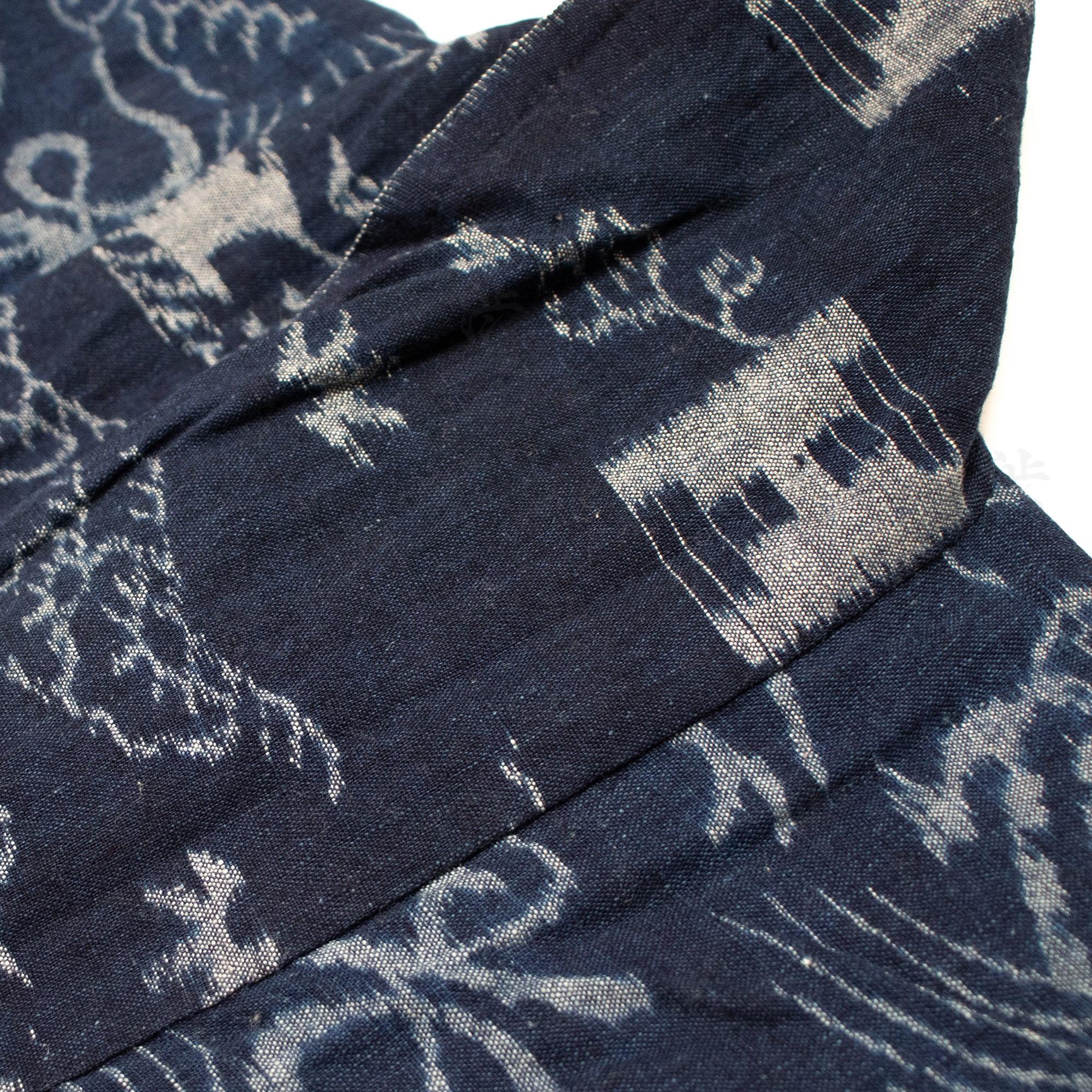 Vintage Japanese Indigo Kasuri Cotton Yogi Shell - Image 7