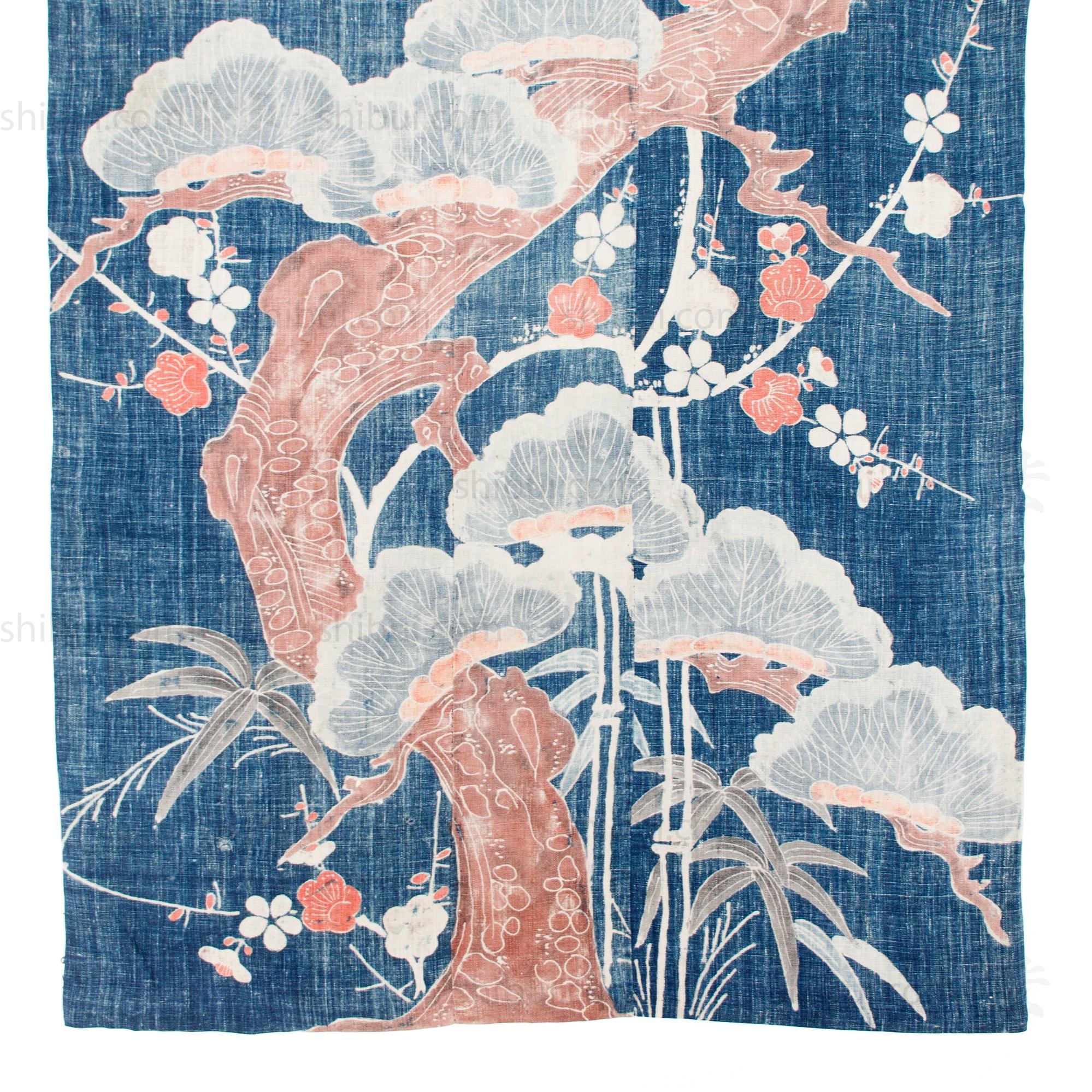 Antique Japanese Indigo Tsutsugaki Cotton Yogi - Image 4