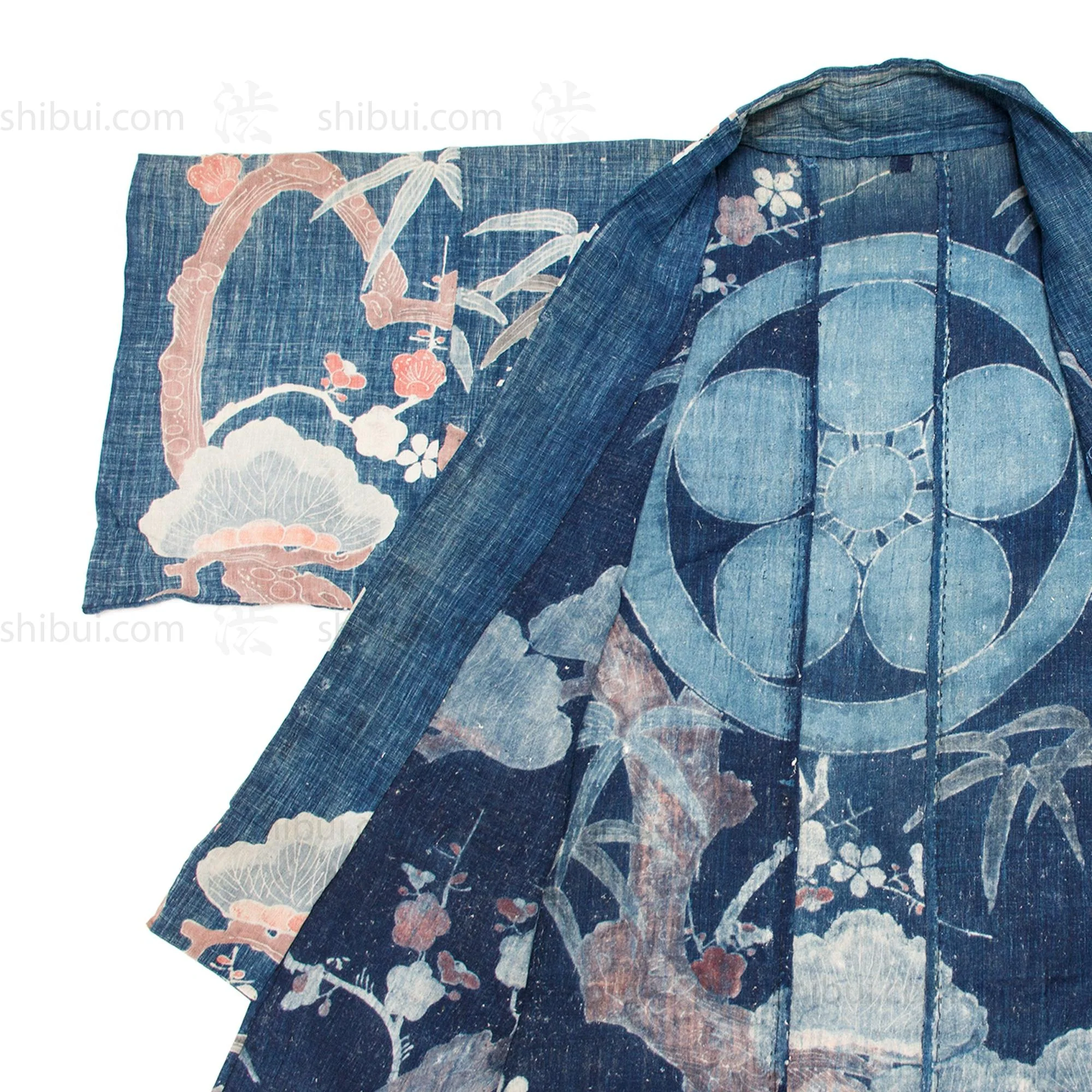 Antique Japanese Indigo Tsutsugaki Cotton Yogi - Image 8