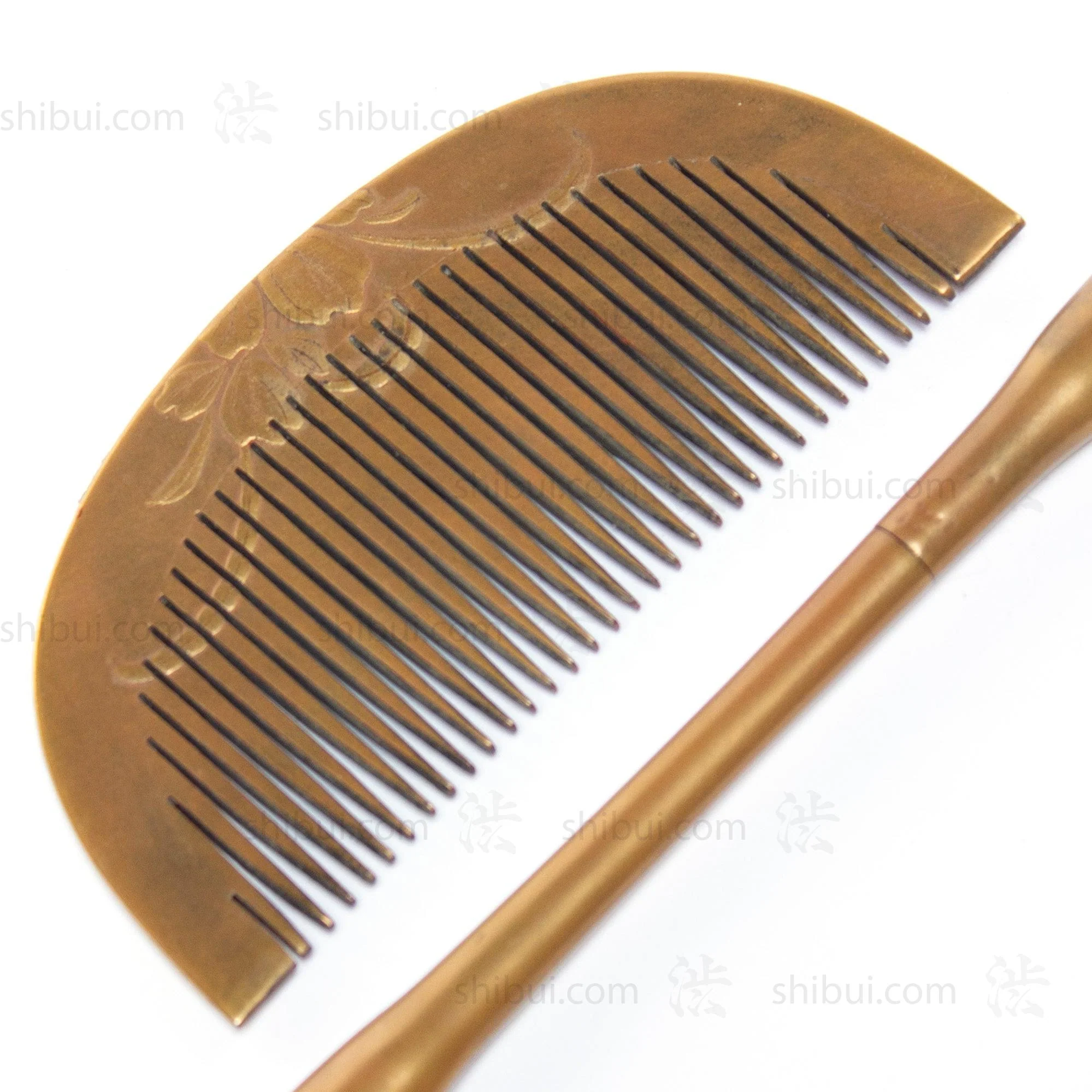 Antique Japanese Lacquered Kushi and Kogai Comb Set - Image 5