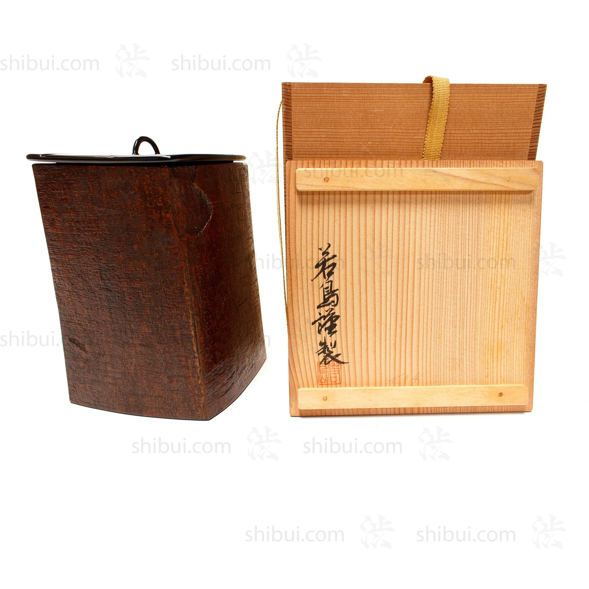 Wajima Lacquer Mizusashi by Wakashimakin | Fresh Water Jar for Tea Ceremony - Image 13