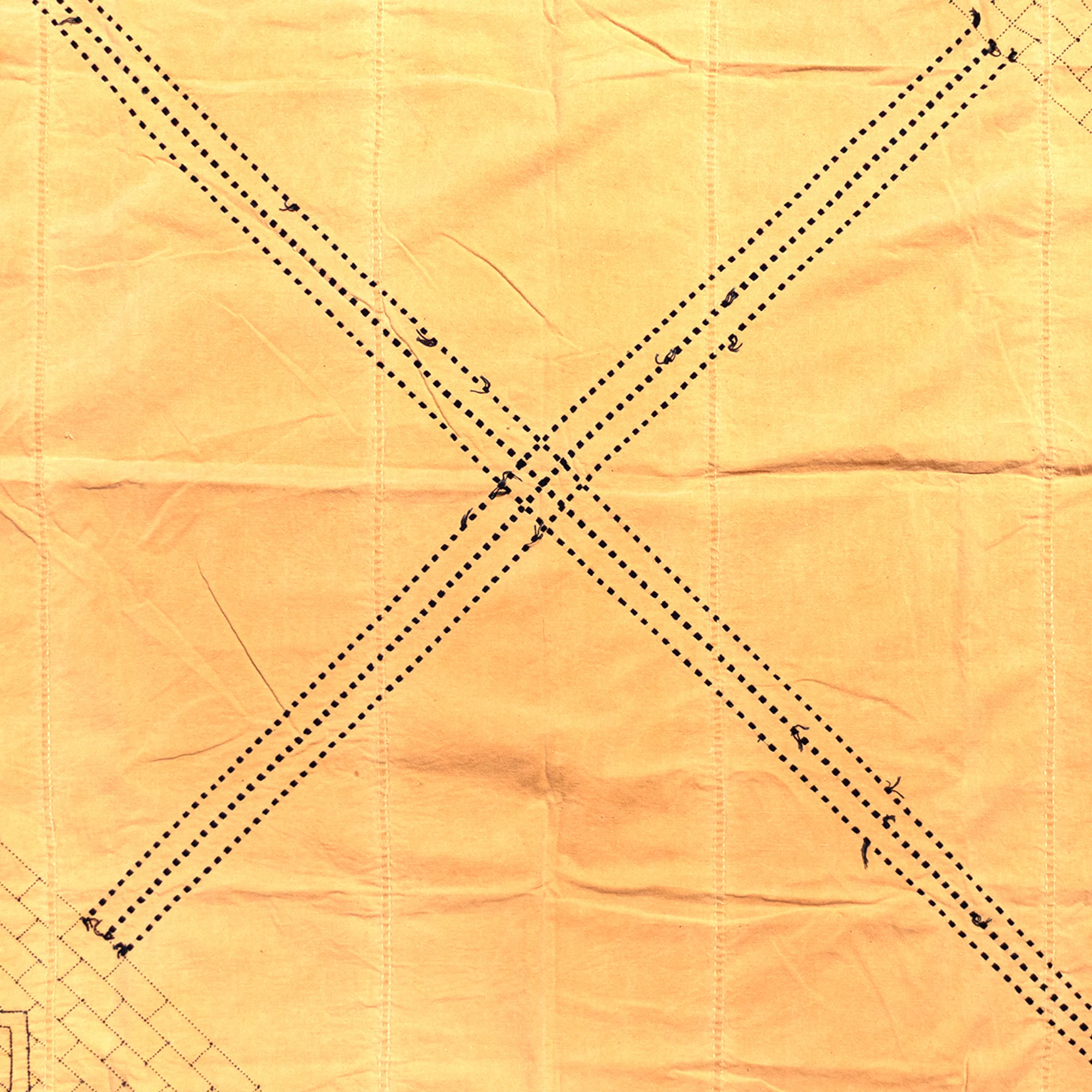 Peach Sashiko Cotton Furoshiki - Image 6