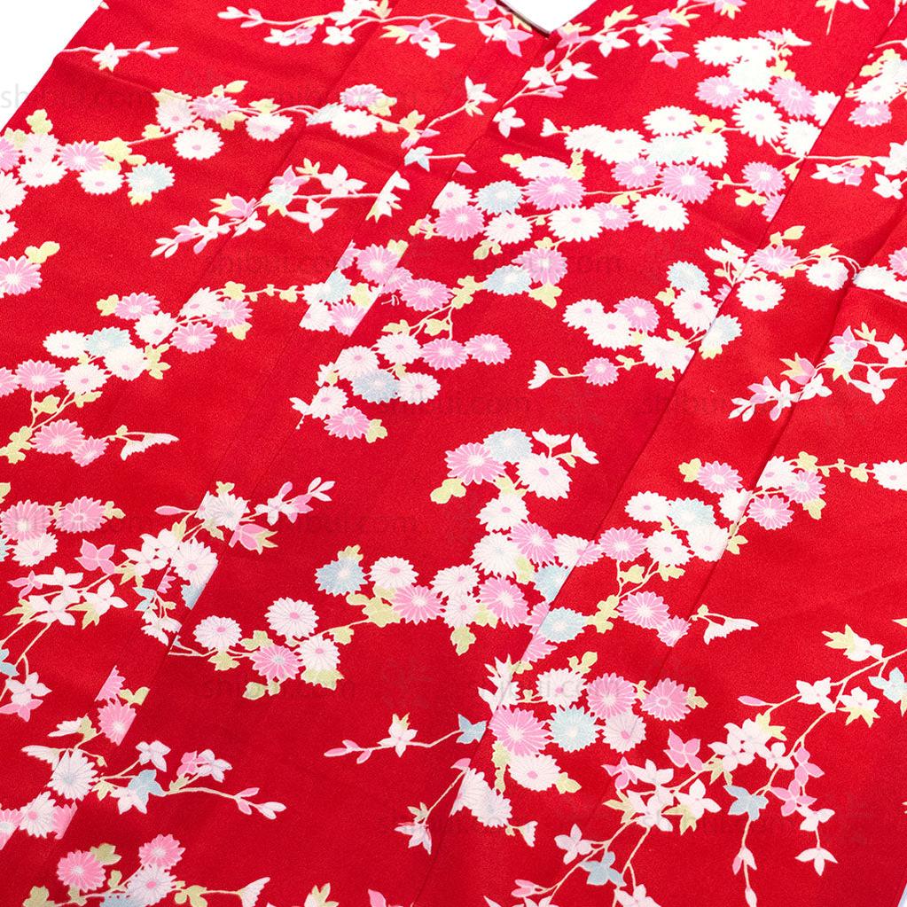 Women's Kimono w/ White, Black and Pink Flowers - Image 3
