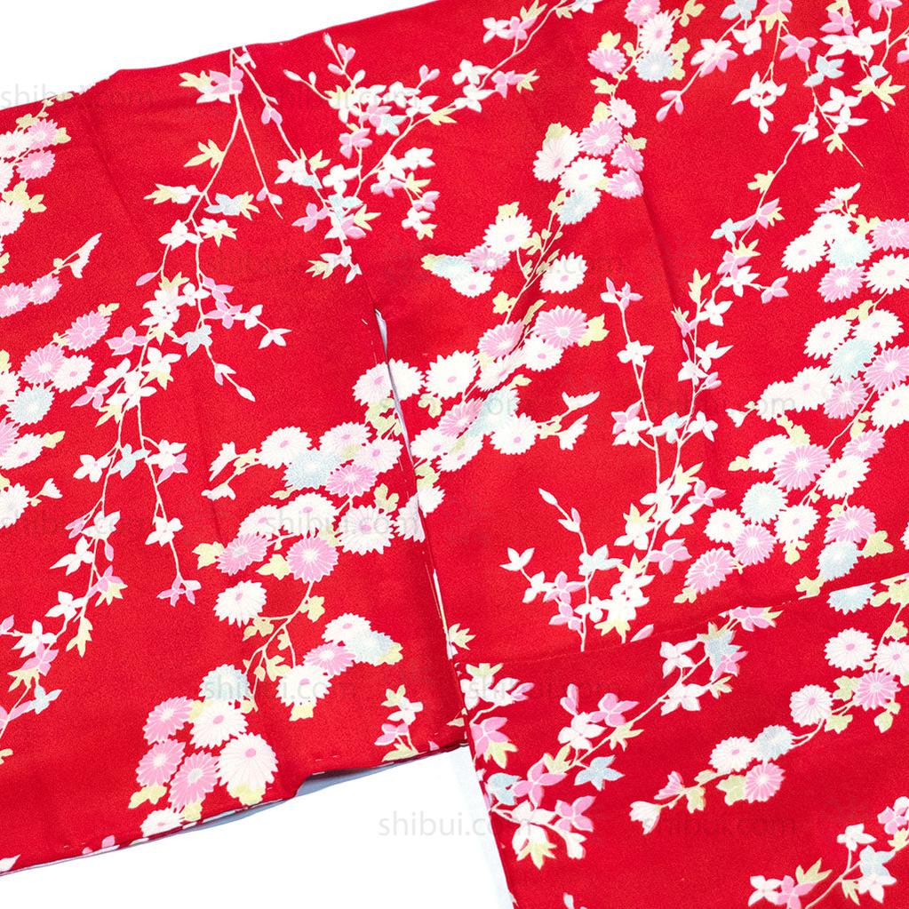 Women's Kimono w/ White, Black and Pink Flowers - Image 5