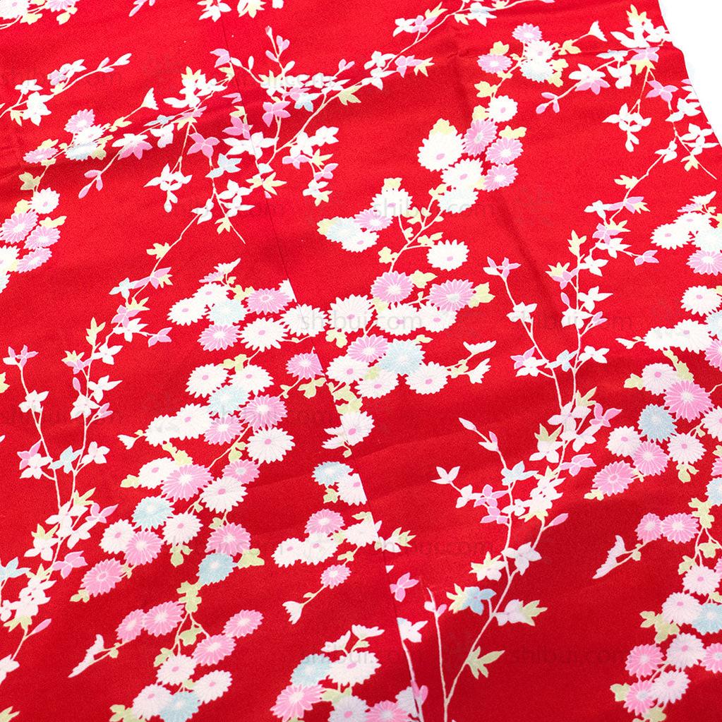 Women's Kimono w/ White, Black and Pink Flowers - Image 6