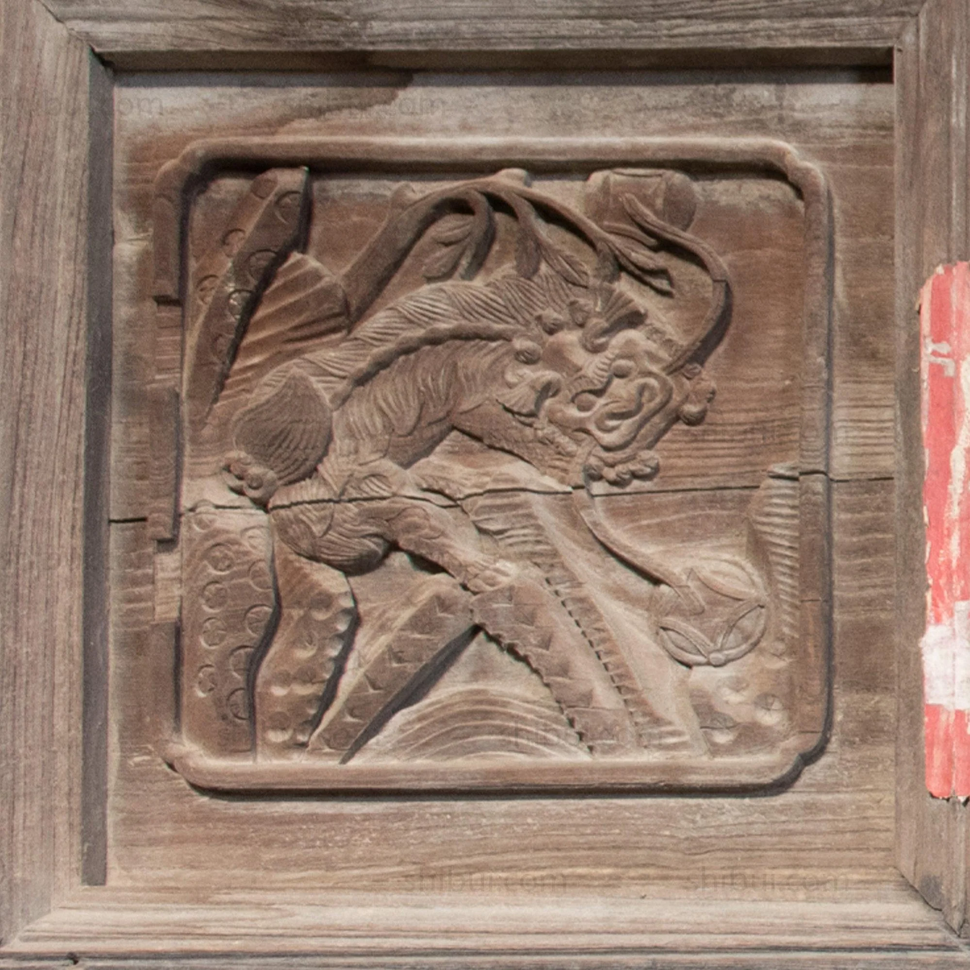 Wooden 19th Century Chinese House Façade | Architectural Decor - Image 12