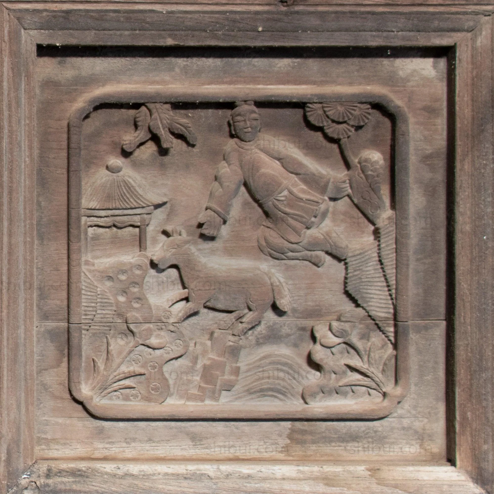 Wooden 19th Century Chinese House Façade | Architectural Decor - Image 13