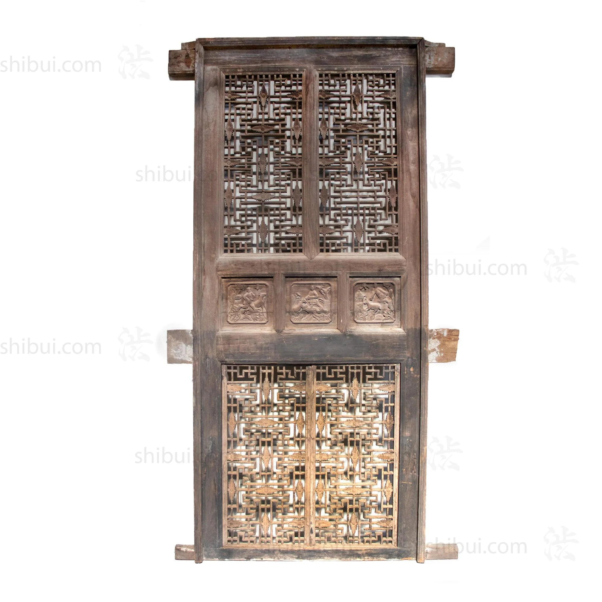 Wooden 19th Century Chinese House Façade | Architectural Decor - Image 4
