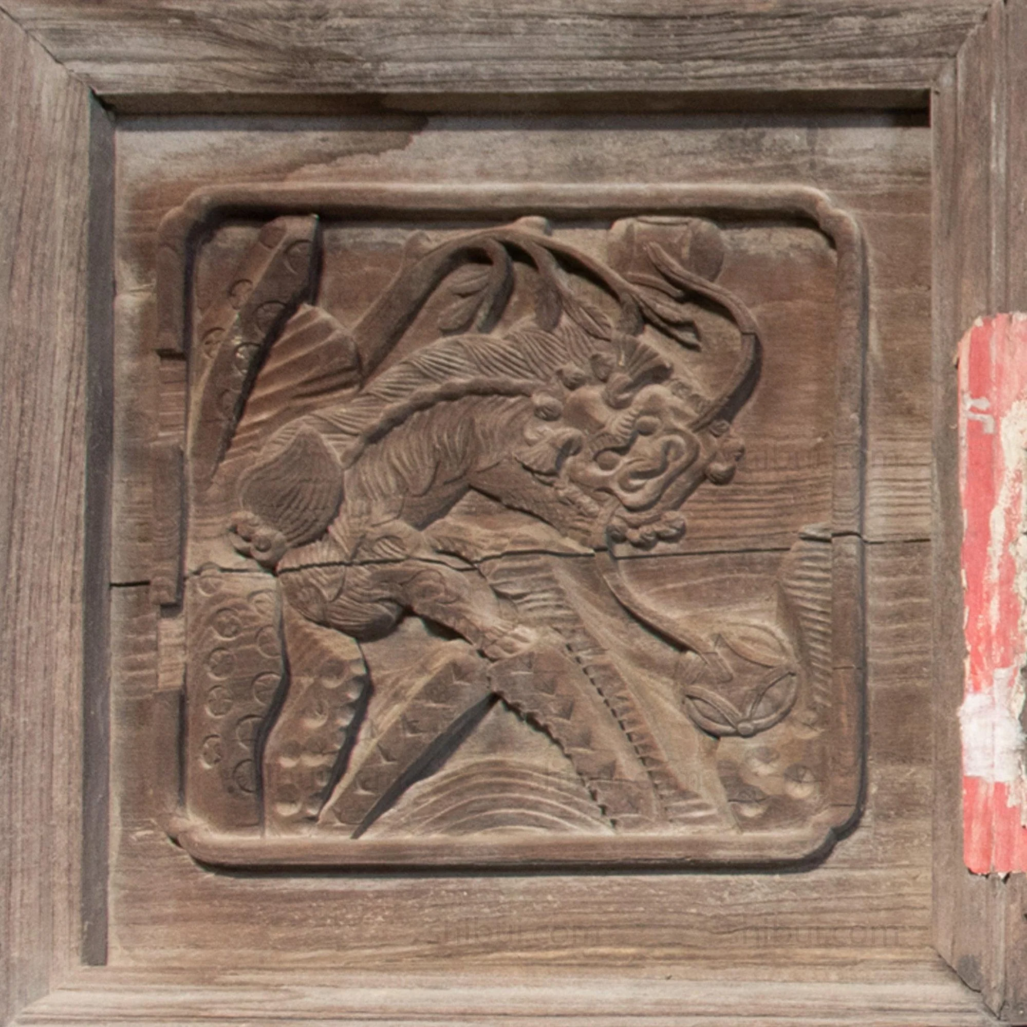 Wooden 19th Century Chinese House Façade | Architectural Decor - Image 9