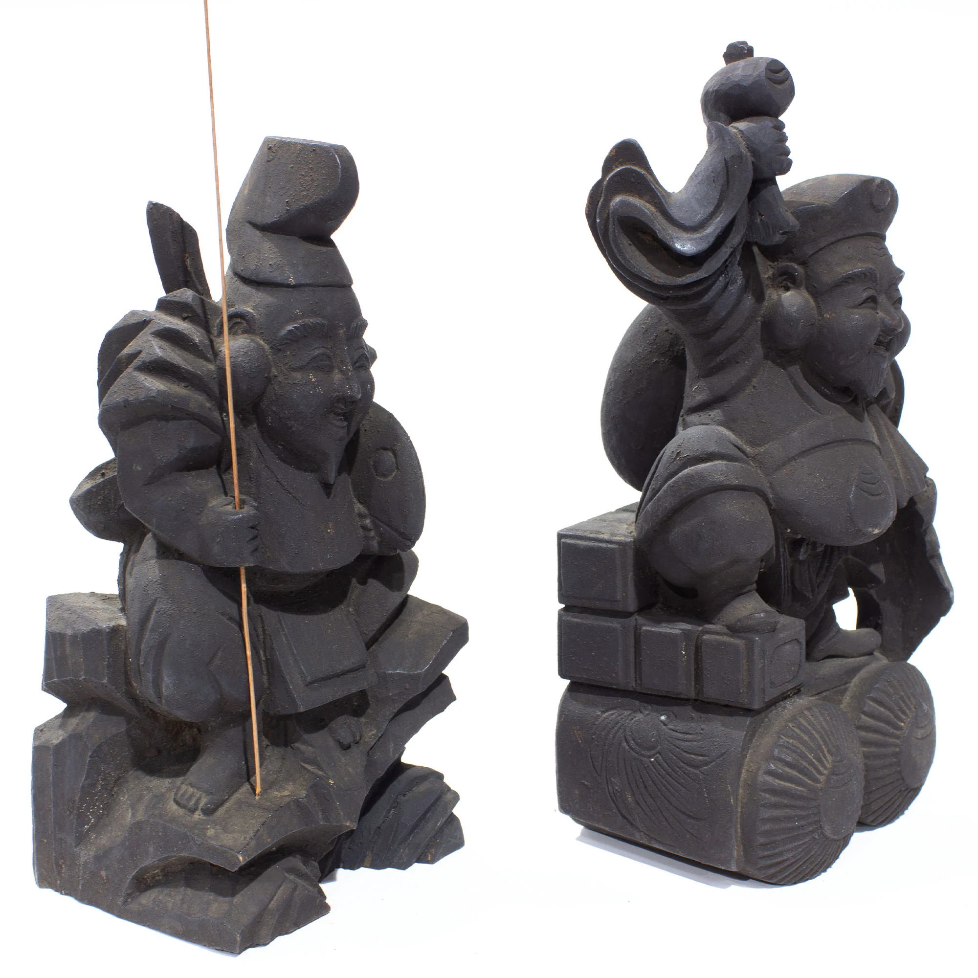 Wooden Daikoku and Ebisu Statues - Image 4