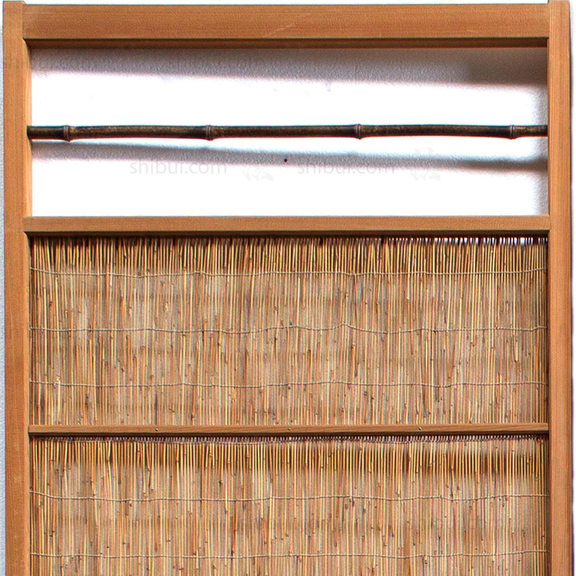 Sugi Yoshido Doors (Sold Individually) | Japanese Cedar and Bamboo Wooden Doors for Summer | Architectural Decor - Image 2
